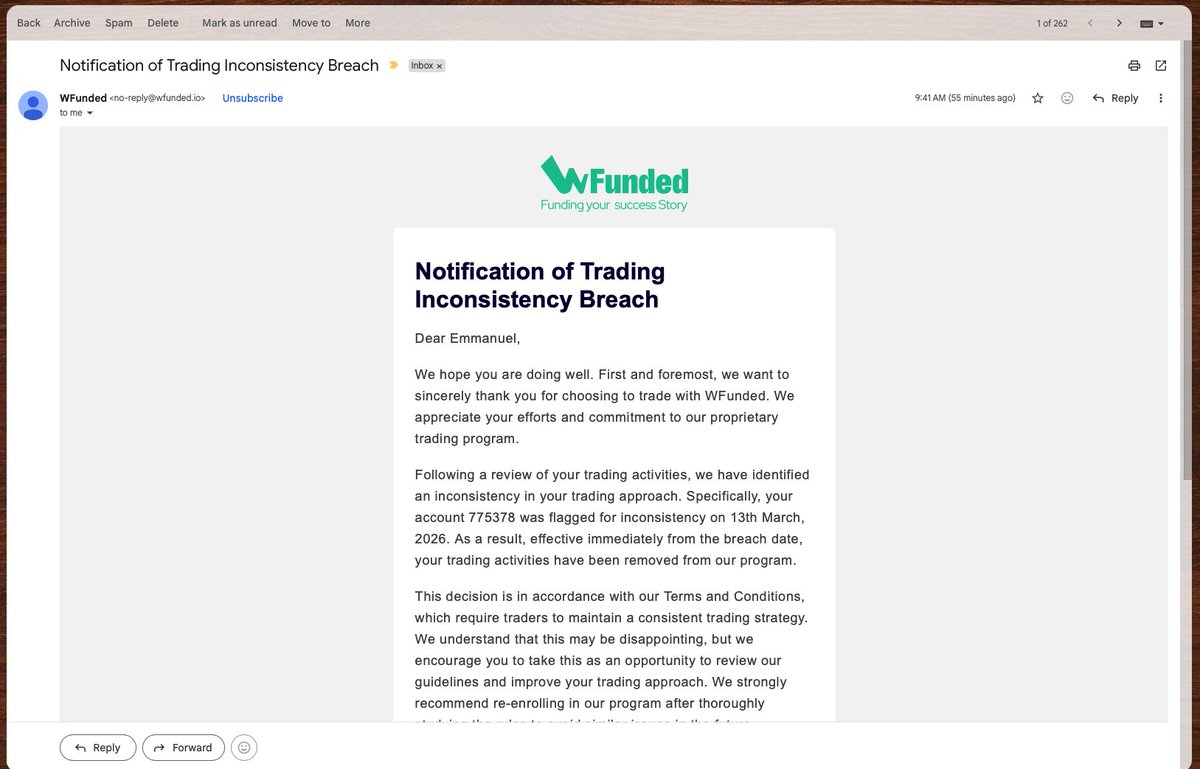 Traded my  <a href="/WfundedHQ/">WFunded</a> account with a consistent, disciplined approach and full respect for the program rules haven thoroughly read through.

Following their platform maintenance on 24th February, a new trading platform was introduced and new logins to my live account sent to my