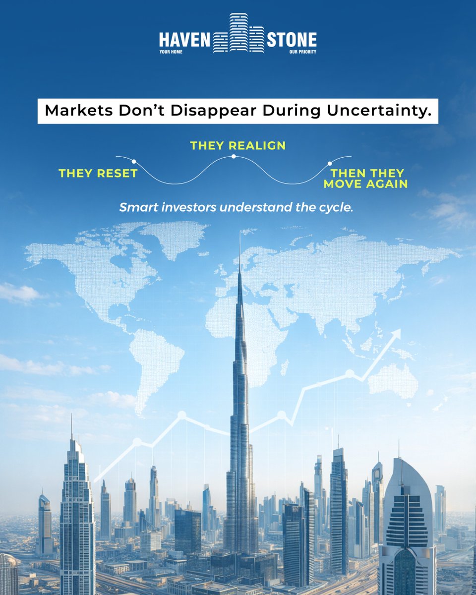 HavenstonePLLC's tweet photo. Should you pause your Dubai real estate investment plans right now?
It’s a fair question many investors are asking.
But history shows that Dubai’s property market has consistently remained resilient due to strong demand, global investor confidence, and pro-business policies. https://t.co/tqDOc9yqRd