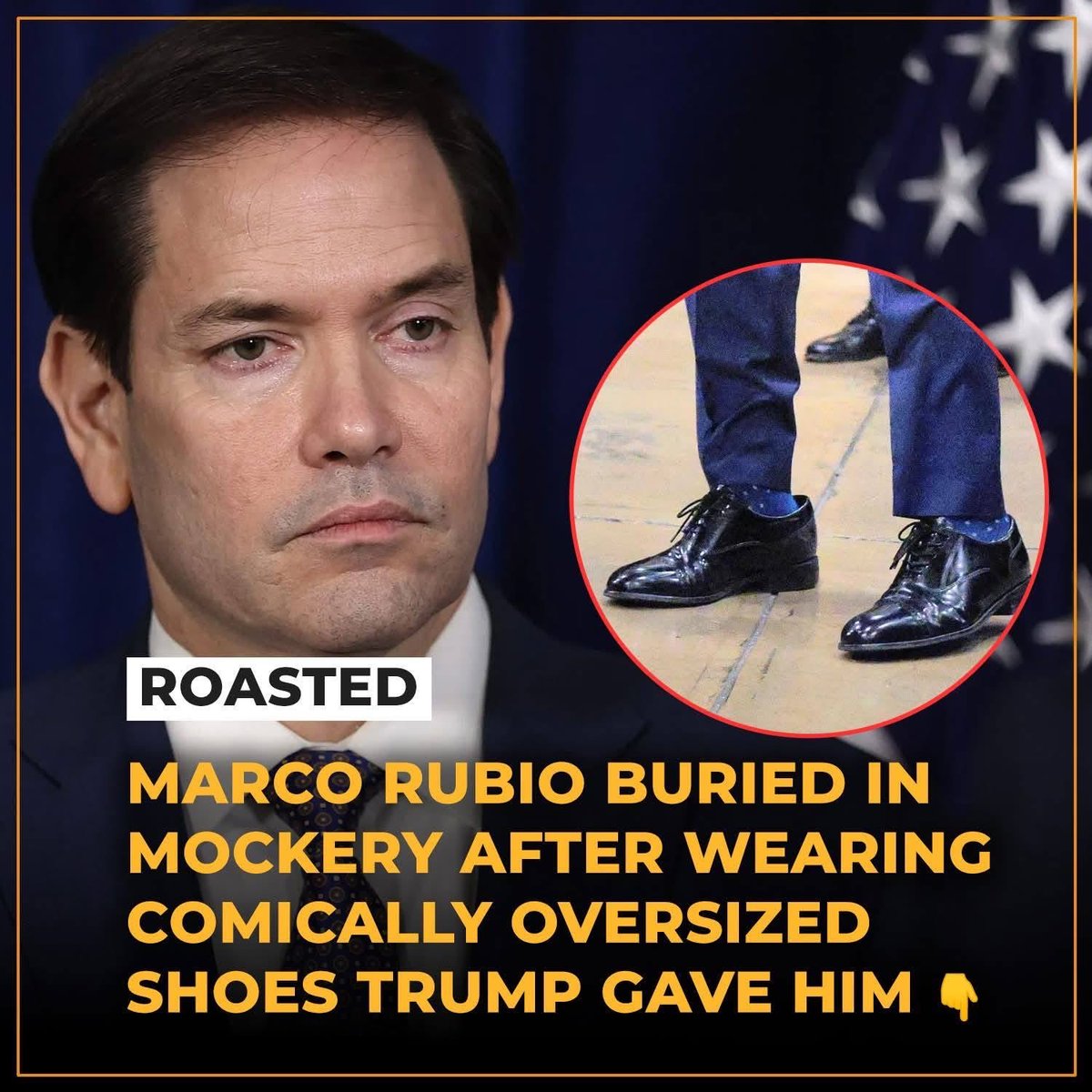 memeiological's tweet photo. Unlimited Shoesiosis in ascendant, part II
(Rubio shoe meme) https://t.co/iqWT6iId1A