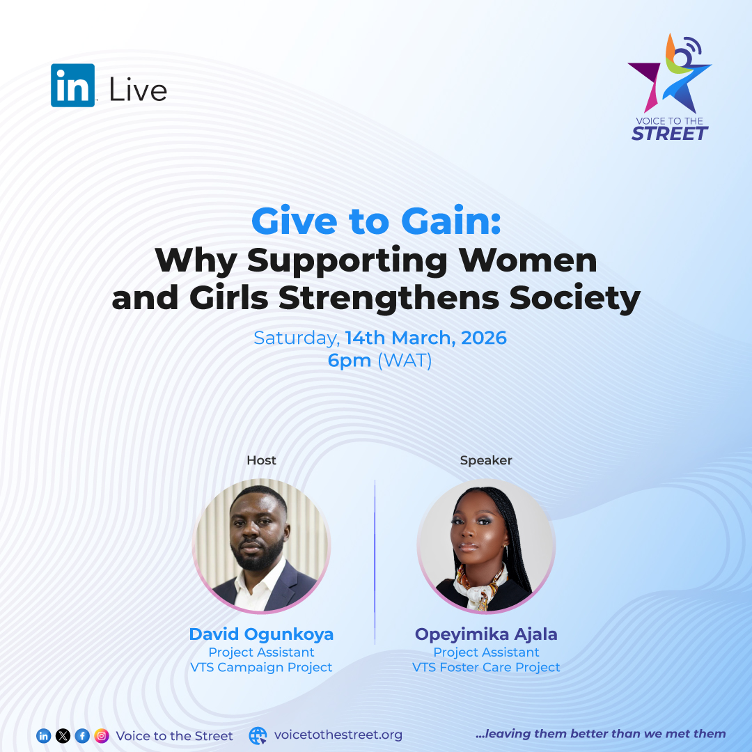 VTS_ng's tweet photo. The conversation does not end when the day does. Join us LIVE this Saturday as David and Opeyimika continue the IWD 2026 conversation on gender equity, mentorship, and real community impact.

14th March | 6:00 PM | LinkedIn Live

#GiveToGain #IWD26 #CommunityImpact #FundEducation https://t.co/IFrp7Huca2