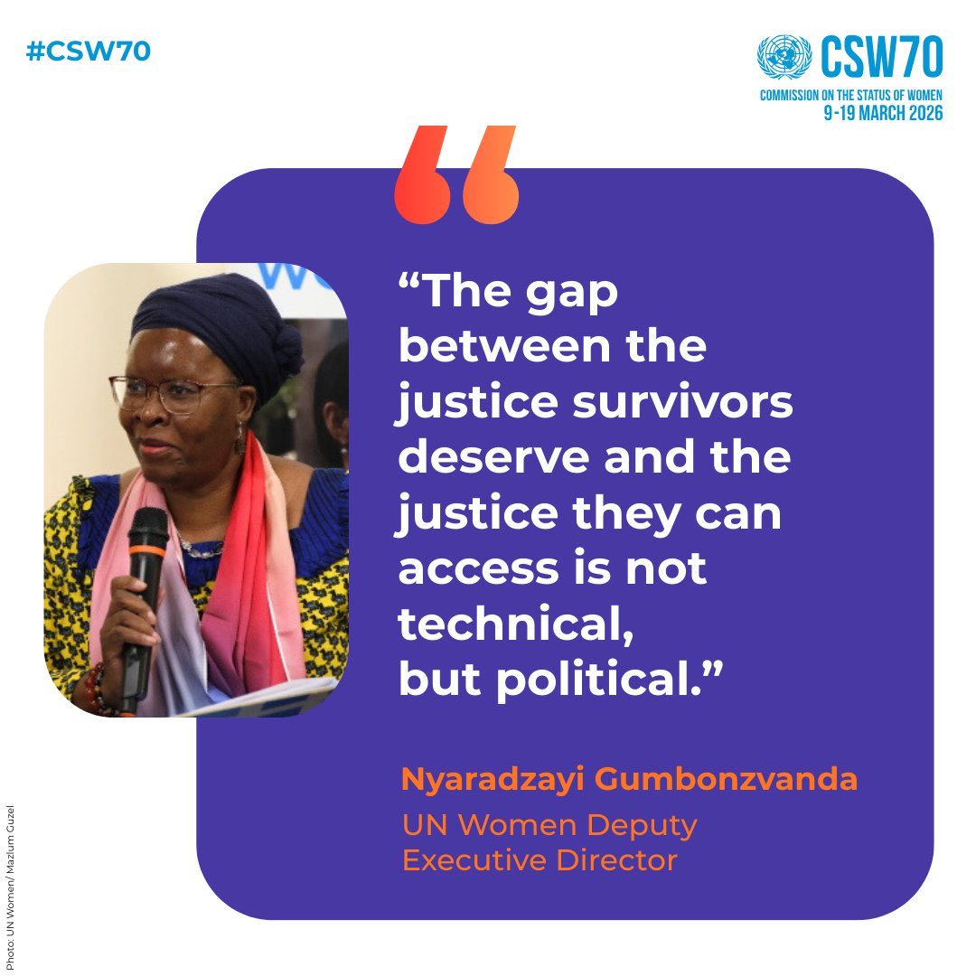 kaari_murungi's tweet image. Couldn’t agree more! Prevention, enforcement of rights, remedies  and reparations are imperative to closing the justice gap. #CSW70 #accesstojustice @vanyaradzayi @Winnie_Byanyima @AminaJMohammed