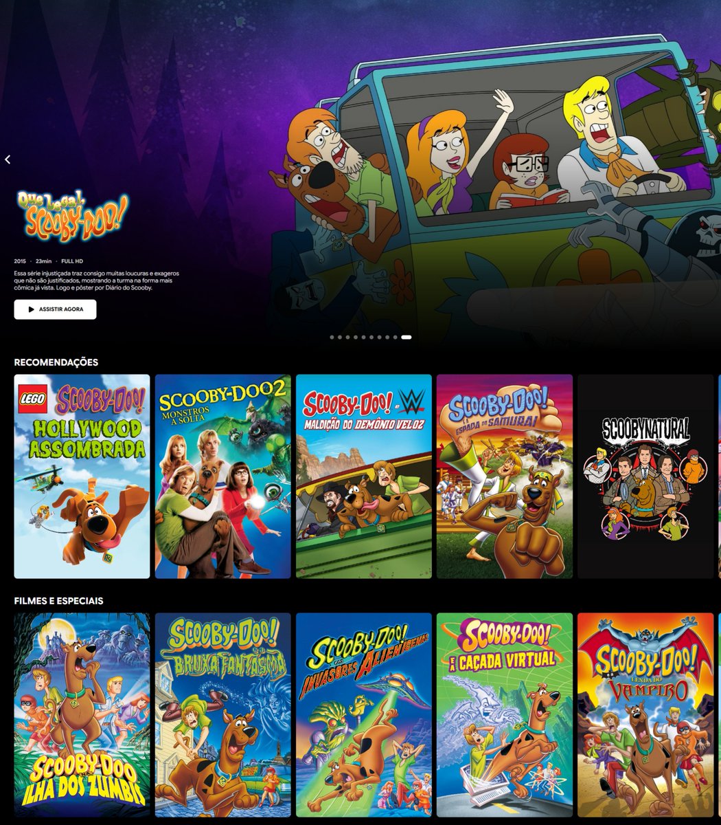 HOJE É SEXTA-FEIRA 13! Hora de se jogar no Scooby+ e assistir tudo o que essa franquia maravilhosa tem a oferecer. ✨️

Meu catálogo é gratuito, dublado, sem anúncios e em 1080p, possuindo mais de 80 títulos esperando por vocês!

— scoobyplus.site