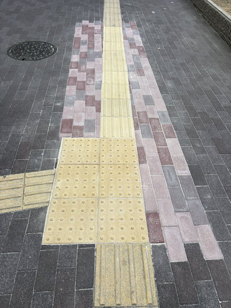 点字ブロック周囲のブロックを透水性のものに交換しました。次は、雨水の排水状況を確認する段階です。雨が降る日が楽しみです🌧️また追って報告します。
#堺市　#北野田　#点字ブロック　#バリアフリー