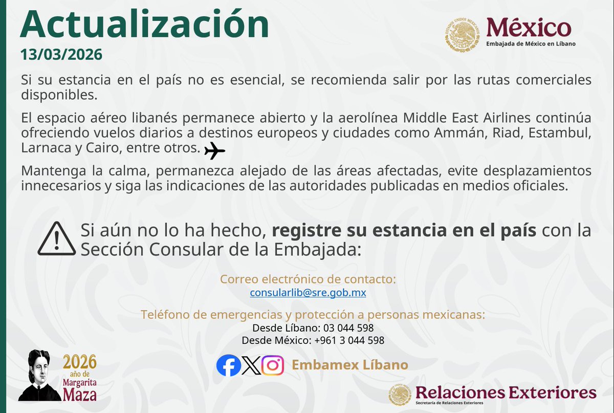 Embamex Líbano tweet media