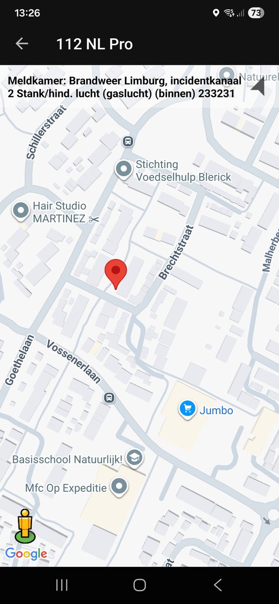 Gaslucht in Venlo met inzet van hulpdiensten