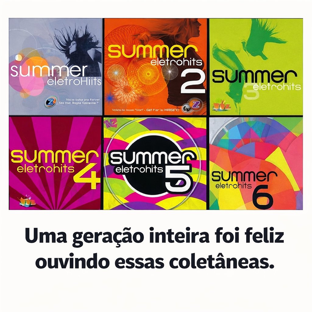 O mundo começou a desandar
quando pararam de lançar
Summer Eletrohits.

Uma geração inteira foi feliz
ouvindo essas coletâneas. 🎶