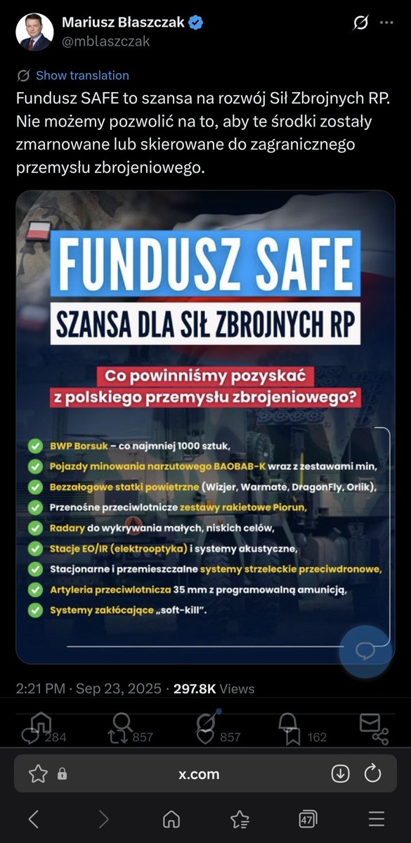 mpiotrek's tweet photo. @pisorgpl @mblaszczak Pytam sie co sie zmienilo od wrzesnia 2025? Oprocz tego ze notowania Wam spadly? Przestancie robic wojne. POLSKO POLSKA https://t.co/ZVqAt34Vmt
