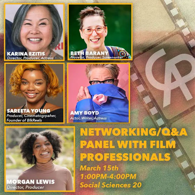BethBarany's tweet image. Join us Sunday, March 15, 1-4pm on the UC Berkeley campus for a Film Professionals Panel and networking afternoon. Seating is limited and the event is free. RSVP: doorlist.app/e/OPglCSu #ActingLife