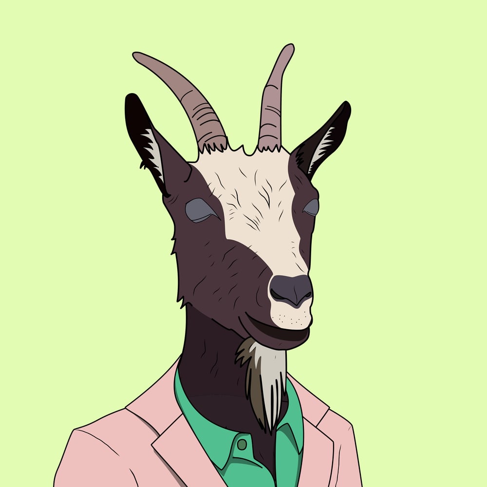 GOATtribeSales's tweet photo. 🚨 GOAT Tribe Sale 🚨

Goat Tribe #3698 was sold for 21 $ADA
Umber &amp; Oat (11.58%) with trait Smart Casual Salmon Jacket &amp; Green Shirt (1.36%)
Rarity - 8078/10000
#GoatTribe #LFGoat 🐐

Floor 🧹 - https://t.co/itVBSWTJHm
Pool PM 🟣 - https://t.co/BokKTHDjgZ https://t.co/HhMbeduBj6