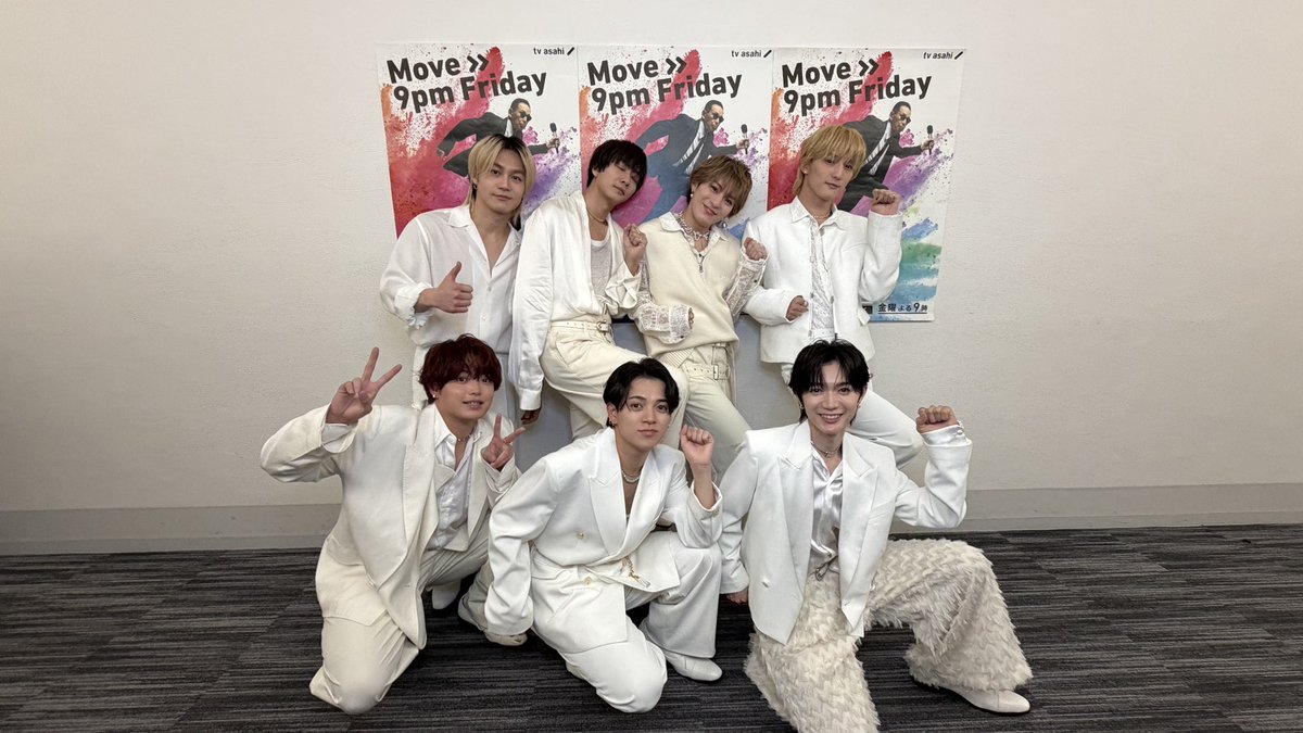 【#Mステ 放送中】

続いて #TravisJapan👏

七五三掛龍也 出演ドラマ
『ぜんぶ、あなたのためだから』挿入歌
「陰ニモ日向ニモ」をTV初披露⚪️⚫️

💬コメント
🩷七五三掛さん「大人の色気を纏ったTravis Japanが見れる一曲になっています」

❤宮近さん「陰ニモ日向ニモ　Mステデモ披露できるヒモ