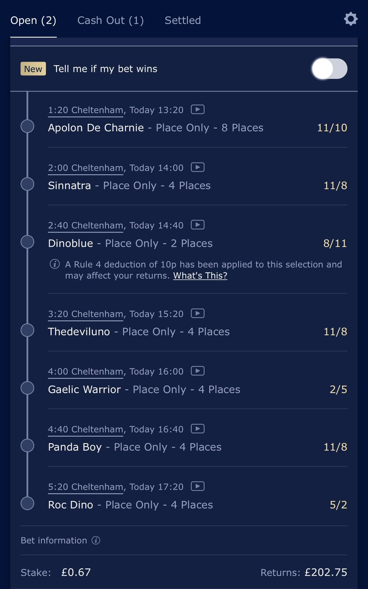 ScottWi87447449's tweet photo. @The_InplayGenie The odd pence I had left lol 😂 got a feeling about the fist race, really fancy this Mullins long shot https://t.co/J4l0qMvo9L