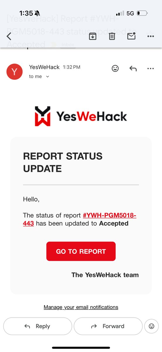 cyb3radull4m's tweet photo. How my day is going!🎉

Another accepted report from @yeswehack 🤩

It has been an amazing month! https://t.co/KeUtUiCayi