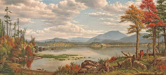 AntiqueDigest's tweet photo. Self-taught New York artist Levi Wells Prentice (1851-1935) painted "Raquette Lake-The Start of Autumn" in 1889. The oil on canvas, 13" x 28", sold for $34,375 (e $4000/6000) at @ShannonsFineArt https://t.co/0HEx0HFki5 #art #artist #raquettelake #autumn #fineart #painting https://t.co/T40H5MIB4D