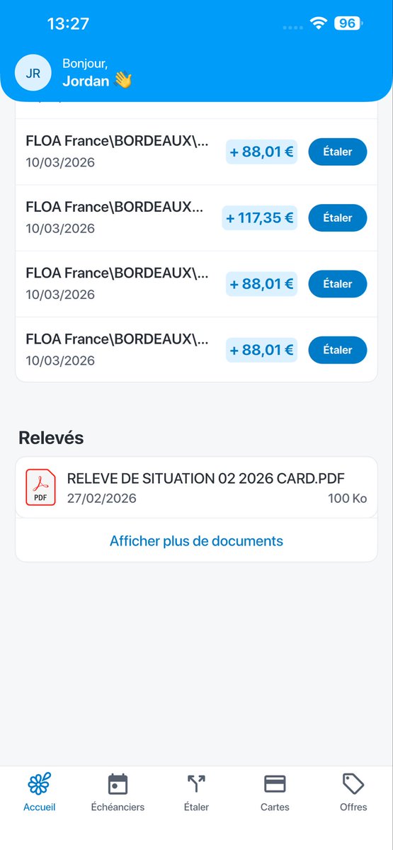 Dan_Reka's tweet photo. @FLOABank_SAV @FLOABank ces opérations sont censées avoir disparues de mon compte... on m'a soutenu que ca serait retiré elles sont encore là. je vous préviens, j'ai pas intérêt à être prélevé !
J'ai beau vous contacter par messagerie ou tel, prochaine étape DGCCRF !😠😠😠 https://t.co/JO38CV7pIQ