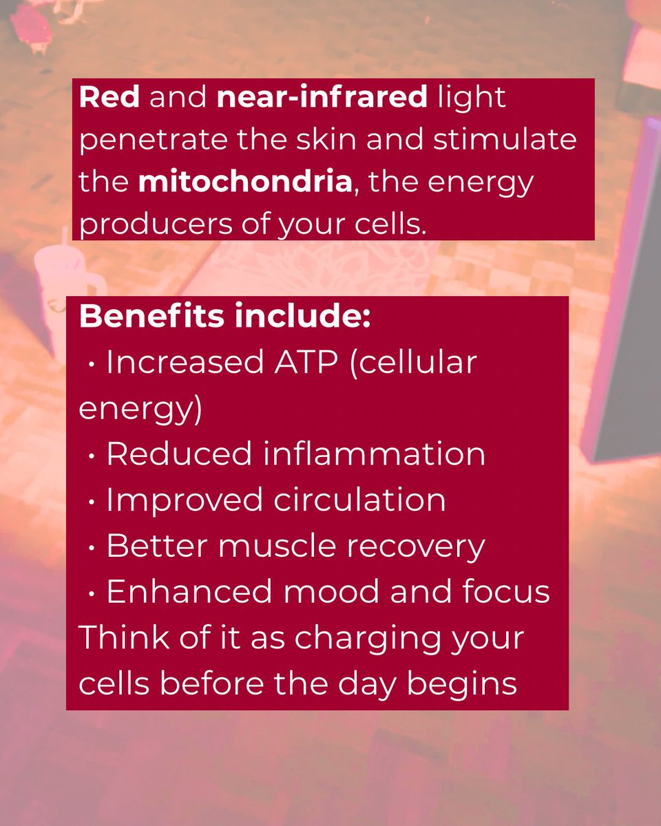 AshRN618's tweet photo. Morning energy doesn’t have to come from caffeine alone.

Two simple habits that support energy at the cellular level:

Red light therapy and gentle yoga

-RootedWellness Functional Health https://t.co/knlX67I4oV