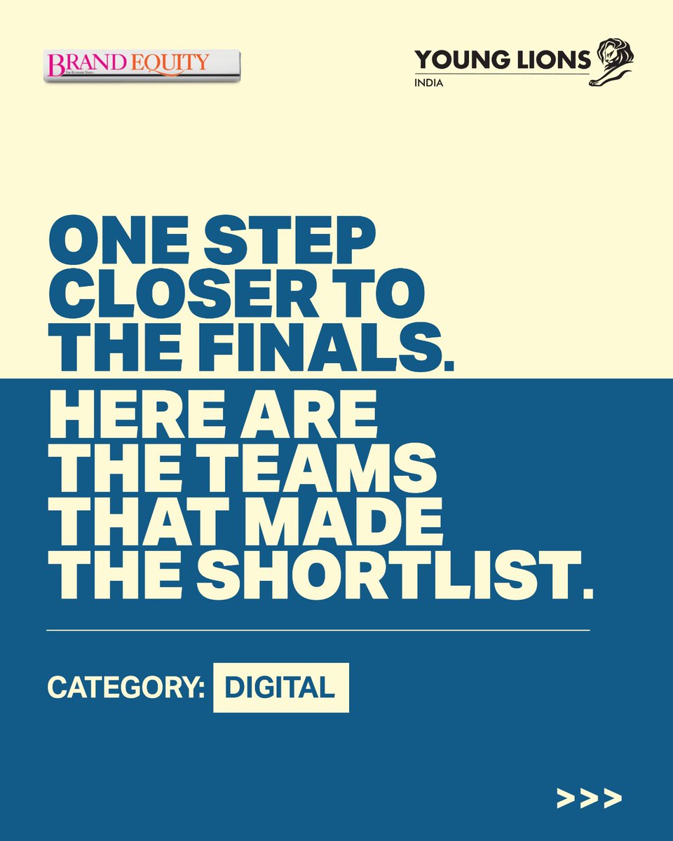TimesResponse's tweet image. The Digital Shortlist for the Young Lions India Competition 2026 is out. 
Congratulations to all the teams who made it to the shortlist, and best wishes as they move forward to the finals.
#YoungLionsIndia #YoungLions2026 #DigitalCreativity #CreativeCompetition #AdvertisingIndia