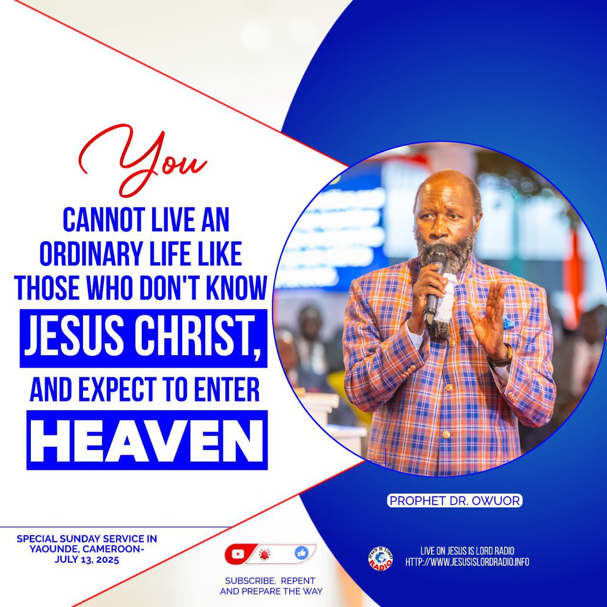 The worst thing that can happen to someone is to leave all earthly things, and sit in church thinking you are going to Heaven, but be shut out on the Day of The Rapture. 
#UrgentRepentanceCall

Jesusislordradio.info