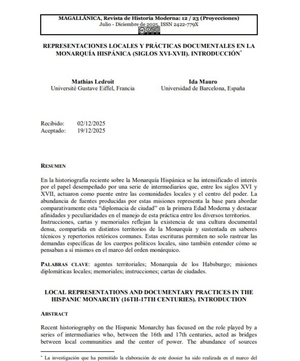 Magallánica. Revista de Historia Moderna tweet media