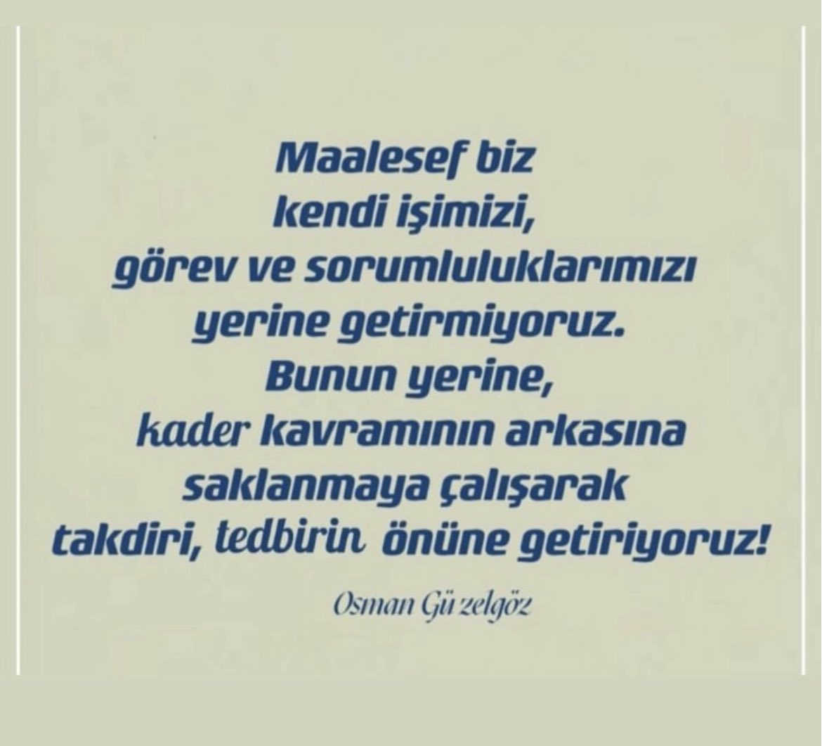 TEDBİR SORUMLULUĞUMUZ…