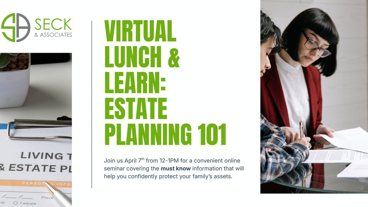 Do you want to learn how to protect your family's assets from the comfort of your own home?

Join us for a virtual seminar where you will learn the "must knows" of estate planning 

Reserve your spot: aburl.co/hVpTfU

#EstatePlanning #EstatePlan #EstatePlanningAttorney