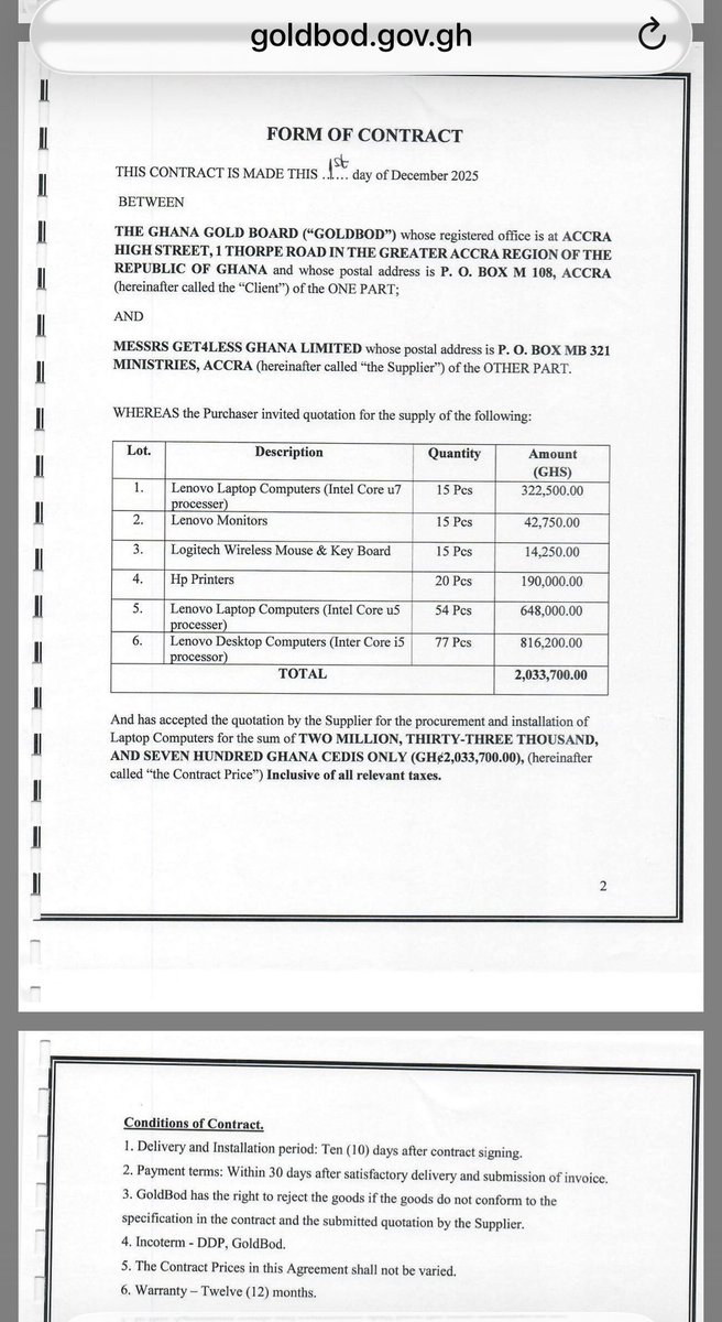 CallmeAlfredo's tweet photo. Sammy Gyamfi and the GoldBod recognize how closely the public is watching their operations, so they publish all their contracts. The public can read and see how much money the GoldBod is spending on various contracts. As one of the most valuable SOEs now, this is a great example of transparency. We hope the other SOEs will learn from it.