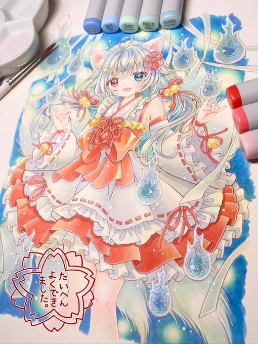 #見つけてくれてありがとう祭開幕 フォロワーさんのお陰で楽しく絵が描けてます何時もありがとうございます٩( ⸝⸝'꒳`⸝⸝) 人( ⸝⸝'꒳`⸝⸝)و