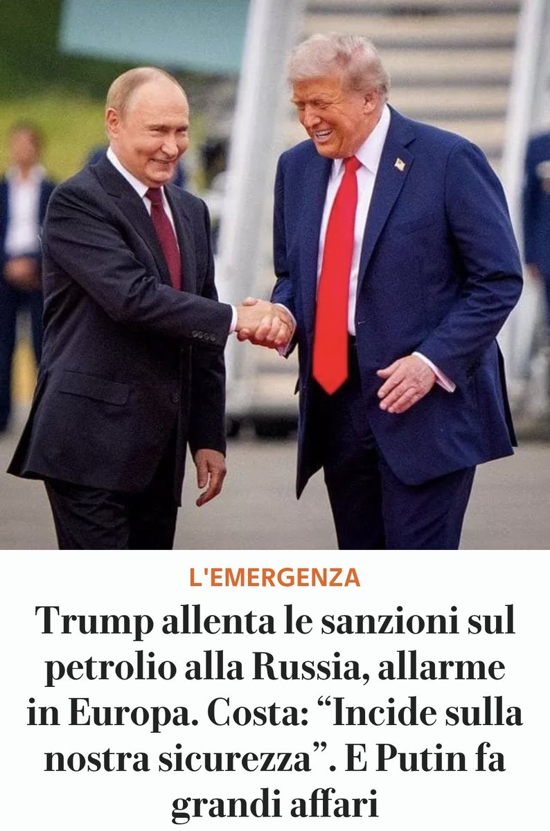 In breve, il presidente USA - ovvero il capo dell'egemone che ci ha costretto alla guerra con la Russia - solleva le sanzioni sul petrolio in un momento di massima tensione energetica. L'Europa, invece che cogliere l'occasione al volo per avere accesso a energia a basso prezzo e