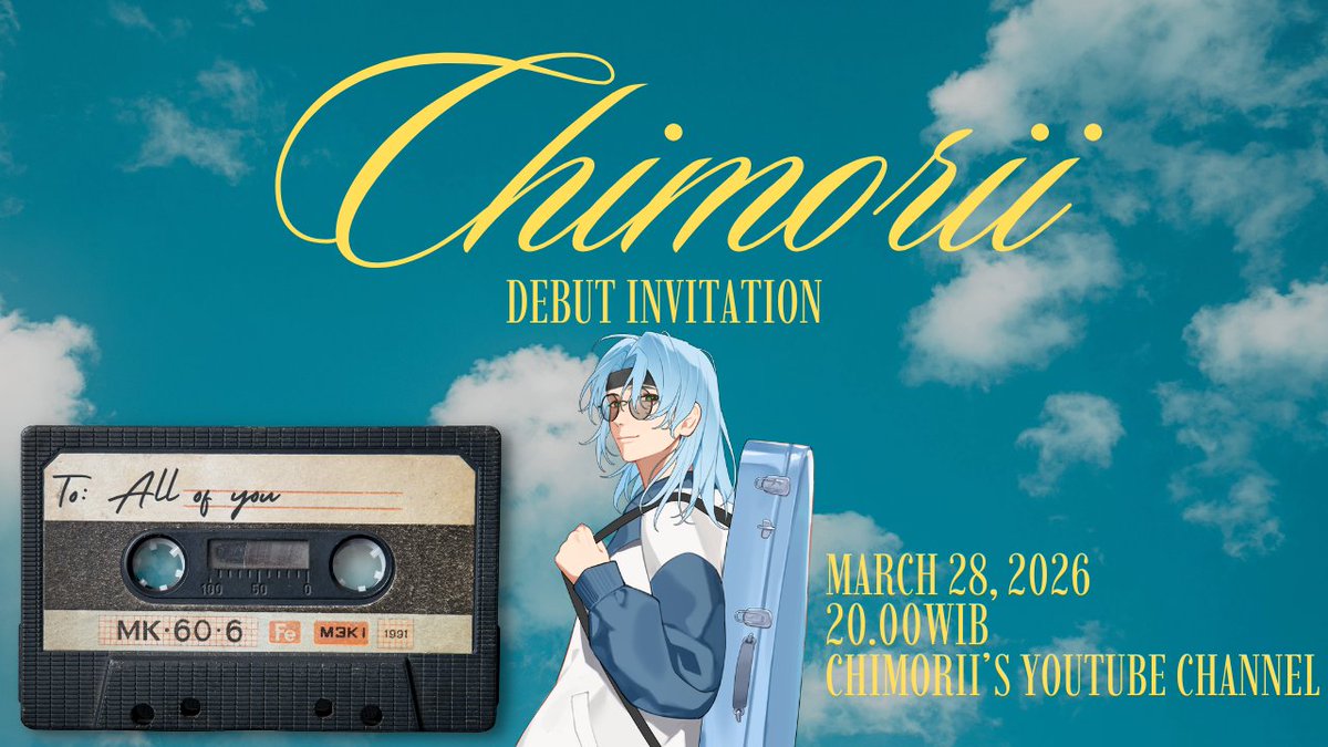 [DEBUT L2D]
The day has come. Mark your calendar. I will see you there.

📅 : Saturday, March 28th, 2026 
🕗 : 20:00 WIB (GMT+7) 
🔗: Link below

Bagi yang mau dikirimi invitation komen dibawah yaa