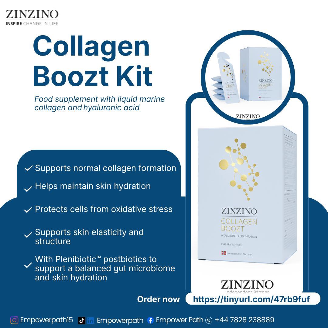 EmpowerPath15's tweet photo. The Zinzino Collagen Boozt Kit is designed to support your skin, hydration, and overall wellness from the inside out.

✔ Support normal collagen formation
✔ Maintain skin hydration
✔ Protect cells from oxidative stress
Order now: https://t.co/k5m07F4MLn

#Zinzino https://t.co/aS9g1rATGM