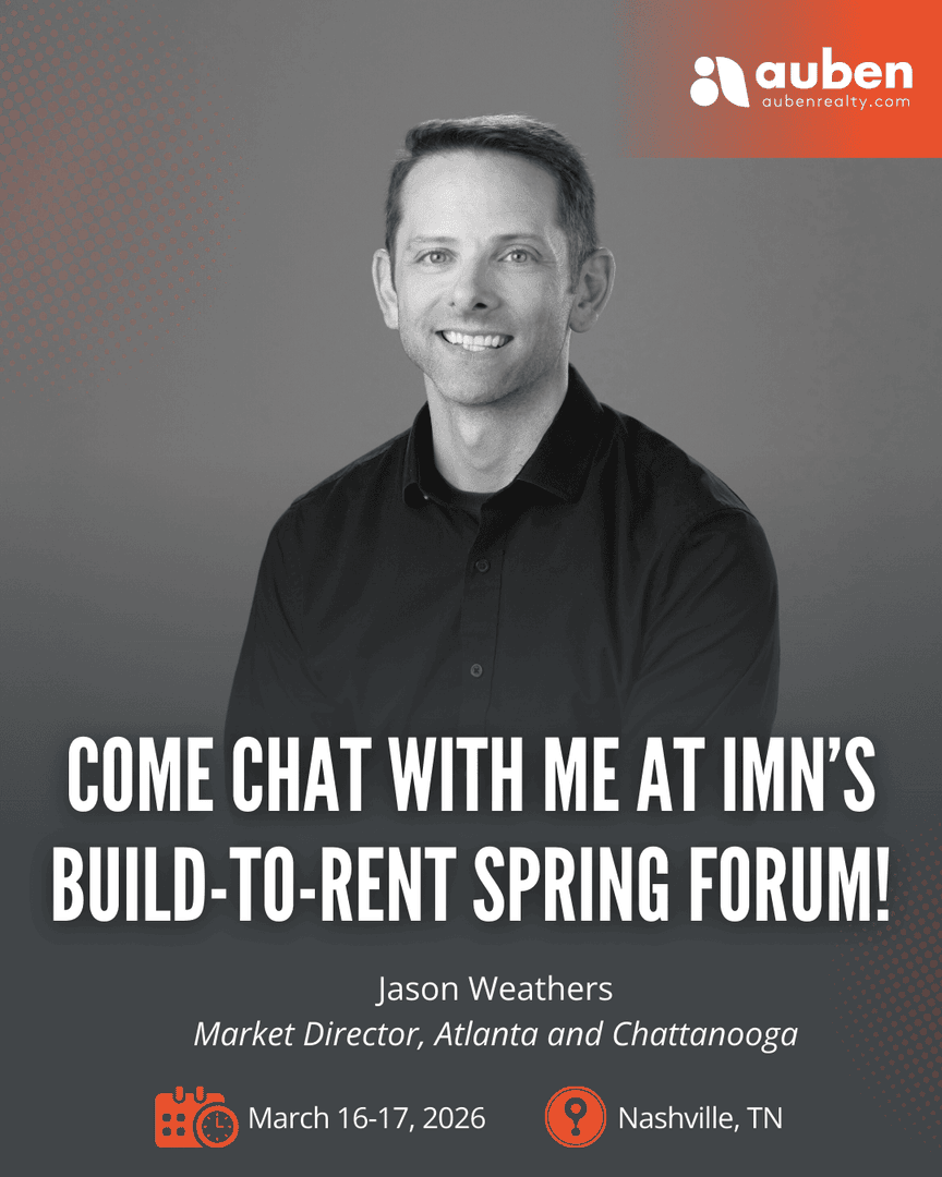 aubenrealty's tweet photo. Exciting news! 📣

We are pleased to announce that Jason Weathers will also be attending the #IMNBTR Spring Forum next week. He will be joining Tyson Schuetze and Chris DeTreville to connect with #BTR developers, owners, and operators!

Learn more: https://t.co/vk6ov0pxK0 https://t.co/wOaobQRYjL