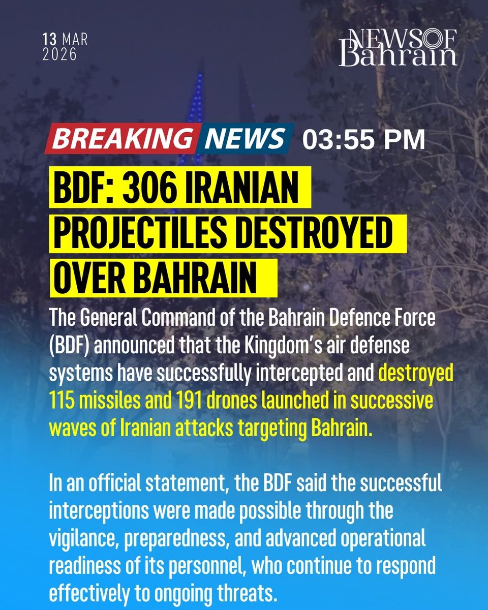 newsofbahrain's tweet image. #Update | Authorities also urged the public to exercise maximum caution for their safety, advising residents to stay away from damaged locations and avoid approaching any suspicious objects.  
#NewsofBahrain #news #Bahrain #Manama