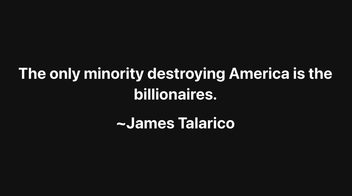 The only minority destroying America is the billionaires.
~James Talarico