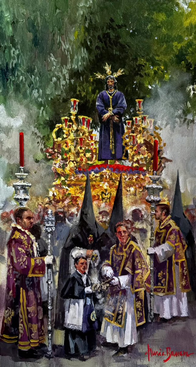 La Semana Santa también se siente a través del arte y la pintura.
Y en las manos y en la mirada de <a href="/NuriaBarreraBel/">NURIA BARRERA 🇪🇦</a>, Sevilla se convierte en color, primavera y amor.

#SSantaSevilla26
#SevillaCuaresma26