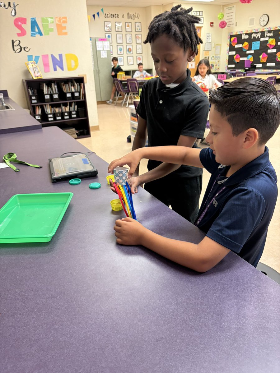 SamStack165's tweet photo. Third Grade celebrated St. Patrick’s a bit early by building a rainbow strong enough to hold a “pot of gold”! Dixie cups filled with Pennie’s @ElbridgeGaleES https://t.co/gqYOgp2KjV