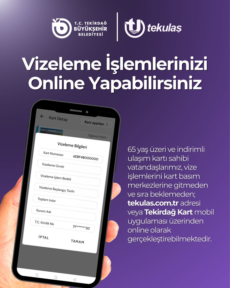 Tekirdağ Otopark Ulaşım A.Ş. tweet media