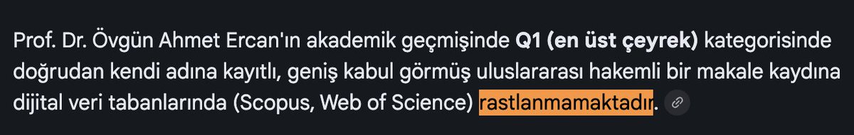Bu tipin adının önünde prof yazıyor. 
❌Ankara'yı başkent yapan Atatürkmüş ve dolayısıyla depremden korkmaya gerek yokmuş!!!

Uzmanlığı da güya jeofizik. Bu alanda (veya herhangi bir alanda) herhangi bir uluslararası Q1 veya hatta Q2 hakemli yayını var mı? YOK elbette.

Ama