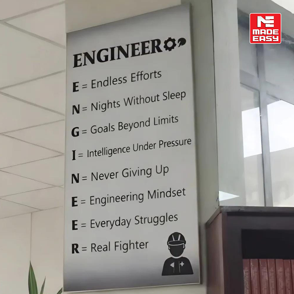 MADEEASY_Delhi's tweet image. Dictionary gives you a definition.
Engineering gives you a life. 🔥
E.N.G.I.N.E.E.R -
Not just a degree.
A battle you chose.
And won. ⚙️

Tag the Engineer who inspired you.

#EngineeringLife #ChaiAndStudy #GATE2027 #ESE2027 #Relatable #MadeEasy
