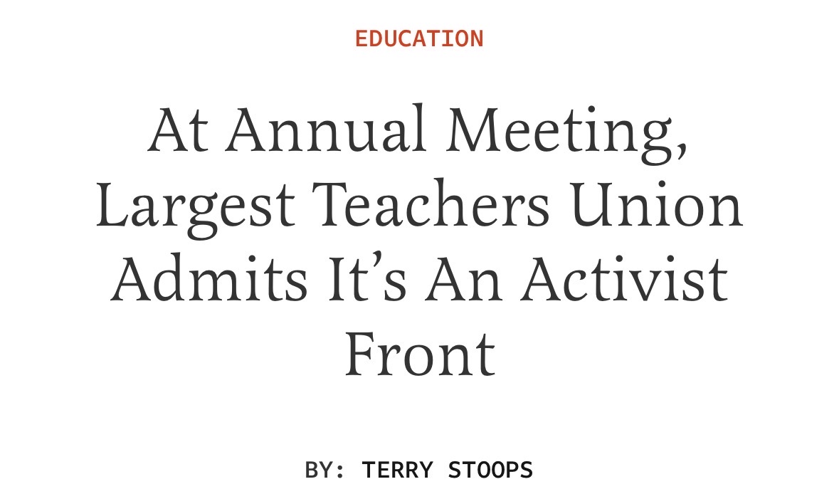 "National Education Association leaders yearn to secure and maintain political power, even at the expense of supporting the kind of high-quality education our children deserve." - <a href="/DefendingEd/">Defending Education</a>'s <a href="/TerryLStoops/">Terry Stoops</a>