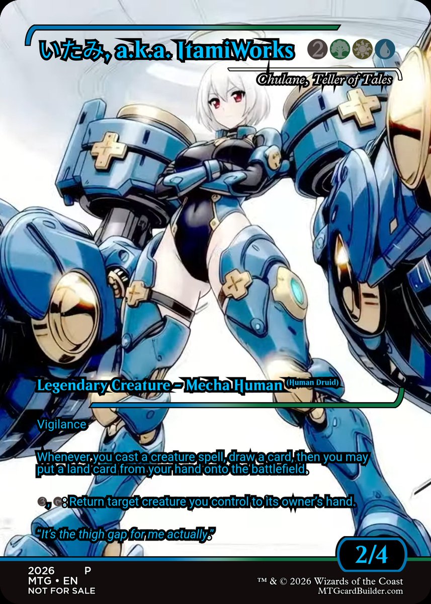 Finally got <a href="/itamiworks/">いたみ</a>' cars made. Thank you again <a href="/Skyebrows/">Skye Freeman</a> for letting me use your art. Card choice was for a friend.