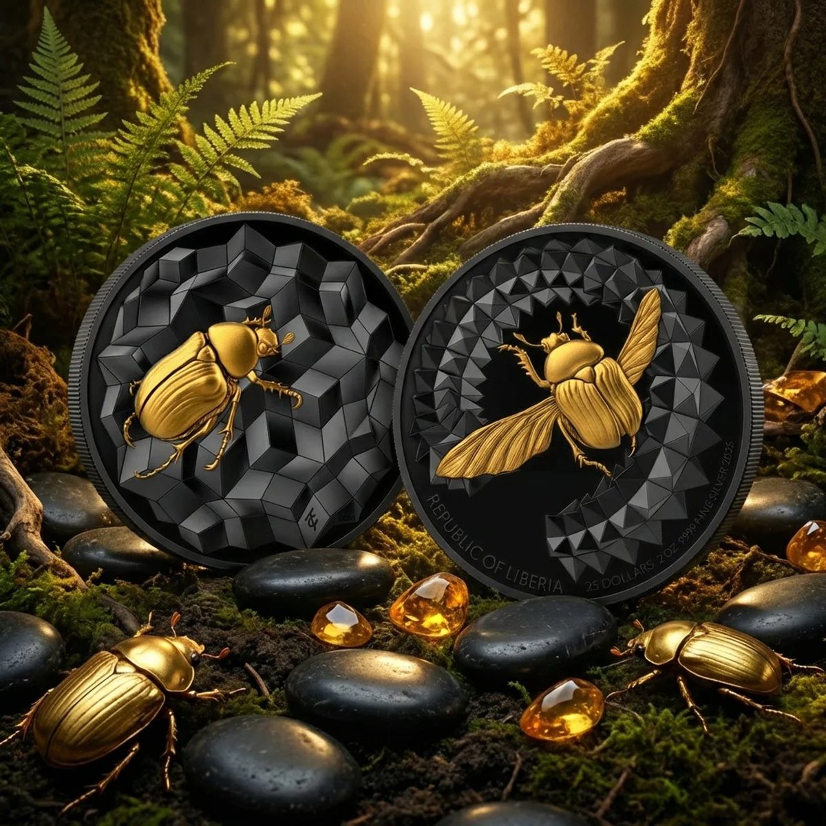 GR_Reserve's tweet photo. 🐞✨ Add a touch of elegance to your collection! The 2025 Liberian Entoma Scarab 2 oz Silver Coin from Le Grand Mint is here. Secure yours today 🔗

https://t.co/CtVr8Nu2b3

#SilverCoin #ScarabCoin #LeGrandMint #2025Coin #SilverCollectors https://t.co/3hywIAUxKt