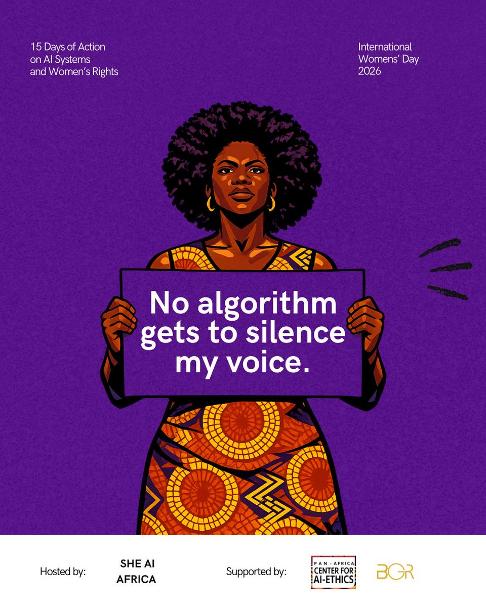 sheaiafrica's tweet photo. Our Day 6 demand:

Every electoral commission in Africa must establish gender-responsive protocols that specifically address AI-generated content - fake audio, doctored images, and coordinated disinformation during election periods. https://t.co/gaVcTtKKMk