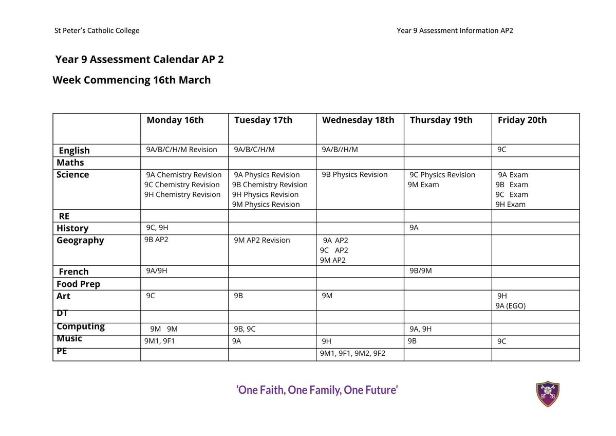 St Peter's Catholic College tweet media