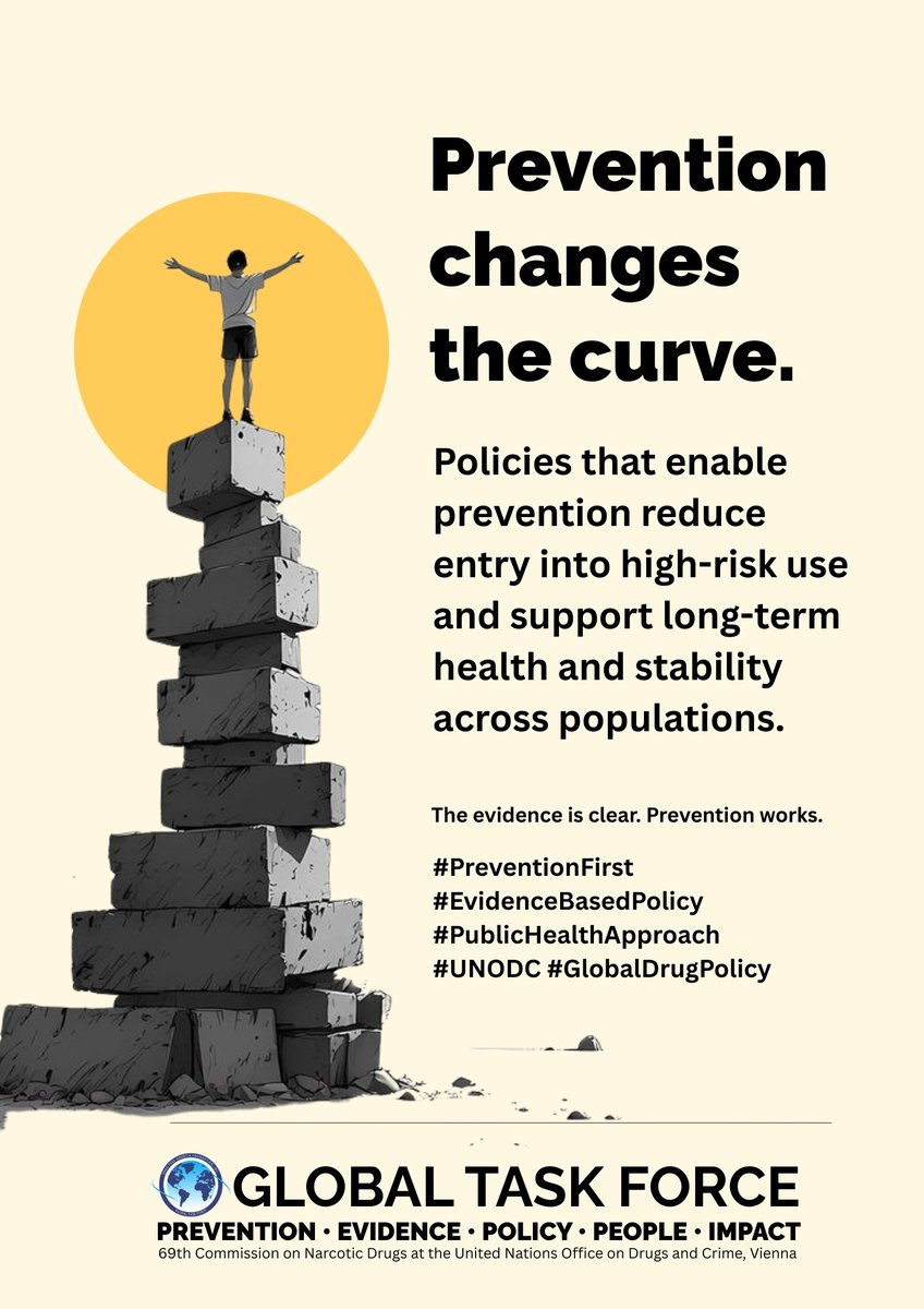 Policies that enable #prevention reduce entry into high-risk use and support long-term health and stability across populations. #PublicHealthApproach #PreventionFirst
<a href="/UNODC/">UN Office on Drugs & Crime</a>