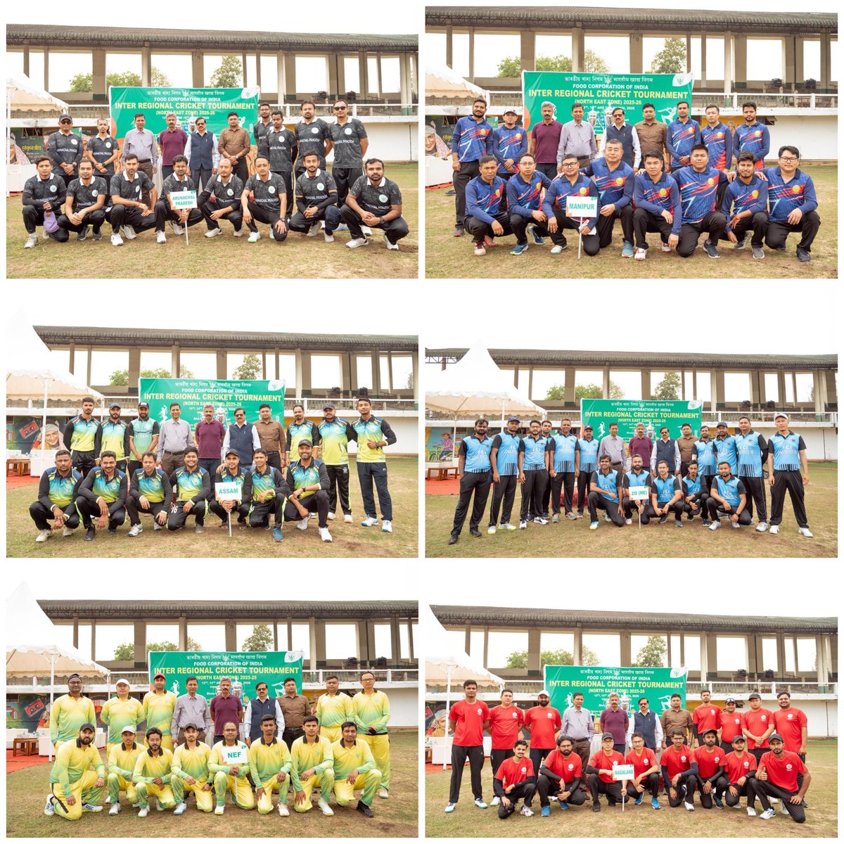 fcidojorhat's tweet photo. 🏏Inter Regional Cricket Tournament 26, NE Zone hosted by DO Jorhat has begun! The event was inaugurated with ceremonial lamp lighting by the GM(R), Assam, along with other dignitaries, followed by vibrant Sattriya Nritya and Martial Arts performance.
@AssamFci @fci_ne @FCI_India https://t.co/wDGbXMm7Ln