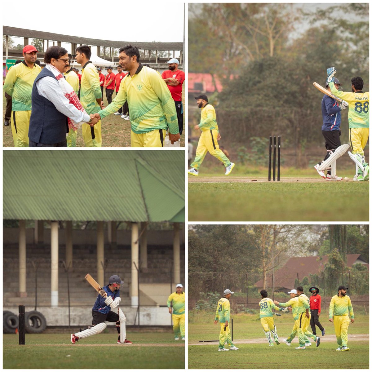 fcidojorhat's tweet photo. 🏏Inter Regional Cricket Tournament 26, NE Zone hosted by DO Jorhat has begun! The event was inaugurated with ceremonial lamp lighting by the GM(R), Assam, along with other dignitaries, followed by vibrant Sattriya Nritya and Martial Arts performance.
@AssamFci @fci_ne @FCI_India https://t.co/wDGbXMm7Ln