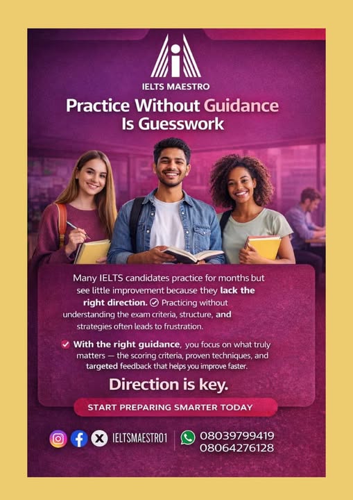 ieltsmaestro1's tweet photo. Most people study for IELTS for months… but their score never changes.
Why? 📷
Because practice without guidance is guesswork.
Stop wasting time using the wrong strategy.
At IELTS Maestro, we show you:
📷 What examiners really look for
📷 How to avoid expensive mistakes https://t.co/Bqay74MlkC