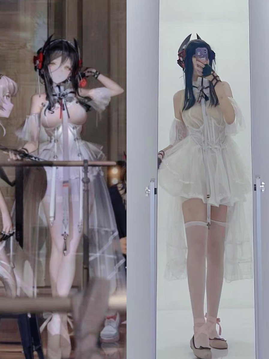 Suwae_C's tweet image. *Cosplay
イネス　🩰ver
鏡で一枚🪞

#Arknights #アークナイツ #Ines 
#Cosplay  #コスプレ #イネス