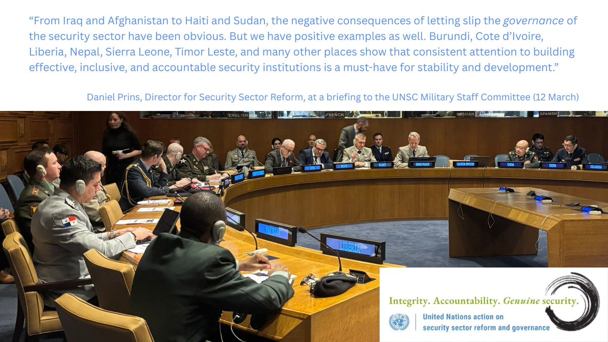 UN support to SSR&G tweet media