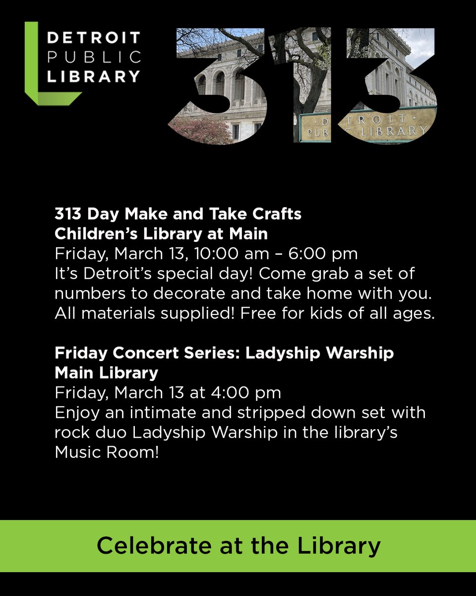 Detroit Library tweet media