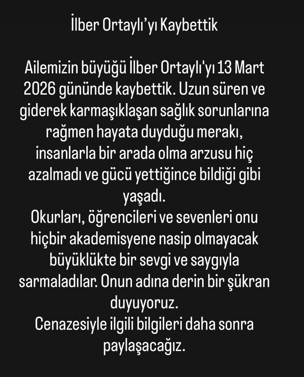 İlber Ortaylı (@ilberortayligsu) on Twitter photo 